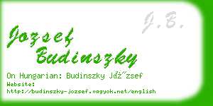 jozsef budinszky business card